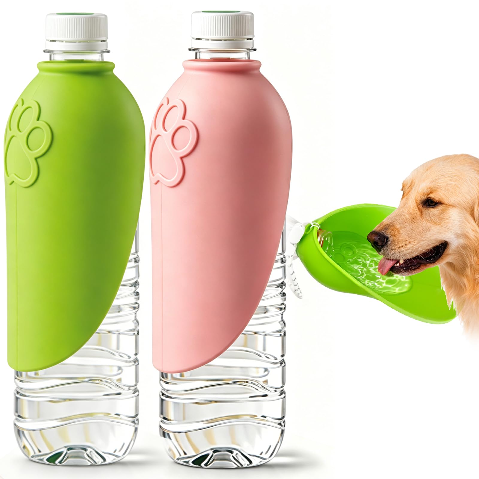 Portable silicone dog drinking bowl for walks and travel